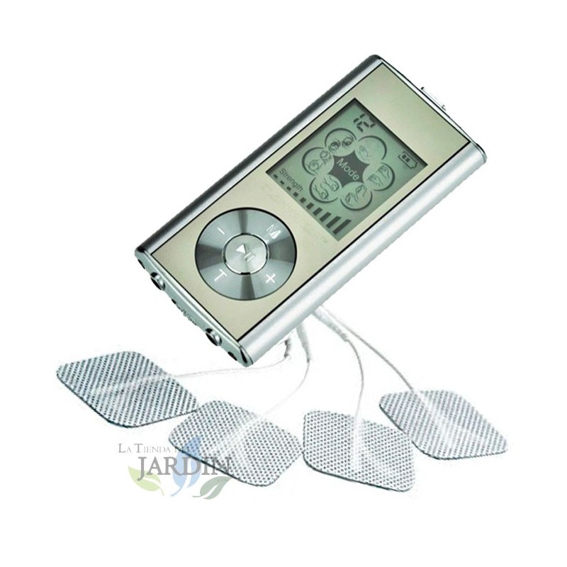 Tens Electrostimulateur Musculaire de Canaux Double pour le soulagement de la douleur, 4 électrodes, 6 programmes