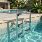 Seção inferior da escada bipartida "Luxe" para piscina | 4 degraus | Escada com degraus de segurança
