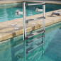 Seção inferior da escada bipartida "Luxe" para piscina | 4 degraus | Escada com degraus de segurança
