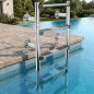 Seção inferior da escada bipartida "Luxe" para piscina | 4 degraus | Escada com degraus de segurança