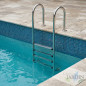 Wandmontierte Poolleiter | 3 Stufen | Standardmodell | Robuste Leiter | Sicherer Poolzugang