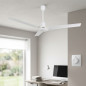 Orbegozo Deckenventilator | 5 Geschwindigkeitsstufen | Leiser Motor | Wandschalter | 3 Flügel | 120 cm | 70 W | Weiß