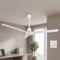 Orbegozo Deckenventilator | 5 Geschwindigkeitsstufen | Leiser Motor | Wandschalter | 3 Flügel | 120 cm | 70 W | Weiß