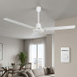 Ventilador de techo Orbegozo con mando de pared | blanco | 3 aspas metálicas y 5 velocidades | motor silencioso