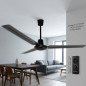 Ventilateur de plafond Orbegozo CF107142 avec télécommande murale | 3 pales en métal | Noir Ventilateur de plafond Orbegozo CF107142 avec télécommande murale | 3 pales en métal | Noir