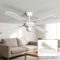Ventilatore da soffitto Orbegozo senza luce | bianco | diametro 105 cm | 4 pale reversibili e 3 velocità Ventilatore da soffitto Orbegozo senza luce | bianco | diametro 105 cm | 4 pale reversibili e 3 velocità