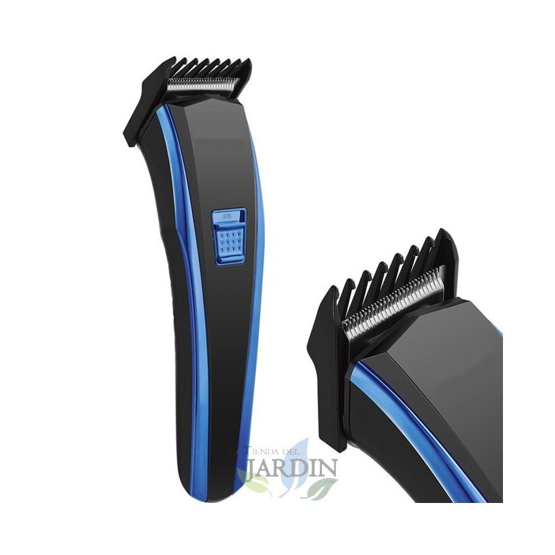Rechargeable hair and beard trimmer, stainless steel, 3-12mm