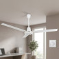 Orbegozo ceiling fan with wall control | white | 3 metal blades and 5 speeds | quiet motor