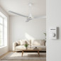 Orbegozo Deckenventilator | 5 Geschwindigkeitsstufen | Leiser Motor | Wandschalter | 3 Flügel | 120 cm | 70 W | Weiß