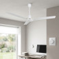 Orbegozo Deckenventilator | 5 Geschwindigkeitsstufen | Leiser Motor | Wandschalter | 3 Flügel | 120 cm | 70 W | Weiß