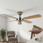 Ventilatore da soffitto Orbegozo senza luce | 4 pale reversibili | 3 velocità | finitura oro antico | motore silenzioso Ventilatore da soffitto Orbegozo senza luce | 4 pale reversibili | 3 velocità | finitura oro antico | motore silenzioso
