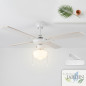Ventilador de teto Orbegozo com luz 105 cm | 4 pás reversíveis | 3 velocidades | branco