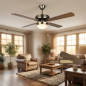 Ventilatore da soffitto Orbegozo con luce, 132 cm | 4 pale reversibili | 3 velocità, 60W | Stile oro antico Ventilatore da soffitto Orbegozo con luce, 132 cm | 4 pale reversibili | 3 velocità, 60W | Stile oro antico