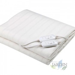 Double electric blanket 160x140cm, 2 x 60W, 2 temperatures and 2 adjustable controls