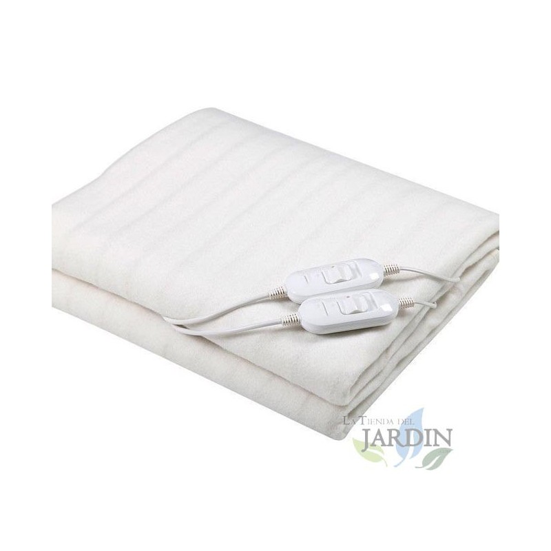 Doppelte Heizdecke 160x140cm, 2 x 60W, 2 Temperaturen und 2 einstellbare Regler