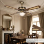 Orbegozo ceiling fan with light 60W | 4 reversible blades | Antique gold finish | 3 speeds