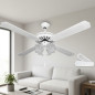 Ventilatore da soffitto Orbegozo 132 cm 60W | Luce LED | 4 pale reversibili | Bianco | Stile moderno e funzionale