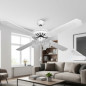 Ventilatore da soffitto Orbegozo 132 cm 60W | Luce LED | 4 pale reversibili | Bianco | Stile moderno e funzionale
