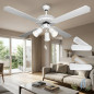 Orbegozo Deckenventilator | LED-Beleuchtung | 4 Wendeflügel | Weiß | Ideal für moderne Räume Orbegozo Deckenventilator | LED-Beleuchtung | 4 Wendeflügel | Weiß | Ideal für moderne Räume