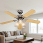 Ventilador de teto Orbegozo CT12105 | Luz LED | 5 pás reversíveis | 3 velocidades | Acabamento cromado | Elegante e eficiente Ventilador de teto Orbegozo CT12105 | Luz LED | 5 pás reversíveis | 3 velocidades | Acabamento cromado | Elegante e eficiente