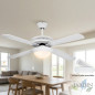 Ventilateur de plafond Orbegozo avec lumière, 4 pales, 132 cm, 3 vitesses, 60 W, blanc, CP25132B Ventilateur de plafond Orbegozo avec lumière, 4 pales, 132 cm, 3 vitesses, 60 W, blanc, CP25132B