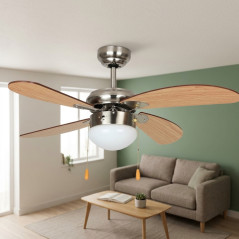 Ventilatore da soffitto Orbegozo con luce, 4 pale, diametro 95 cm.