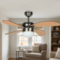 Ventilateur de plafond Orbegozo | Éclairage LED | 4 pales | 95 cm | Idéal pour les petits espaces | Ventilation fraîche et silen