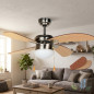 Ventilateur de plafond Orbegozo | Éclairage LED | 4 pales | 95 cm | Idéal pour les petits espaces | Ventilation fraîche et silen