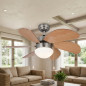Ventilatore da soffitto Orbegozo | Luce LED | 3 velocità | 6 pale in legno | 50W | Design naturale Ventilatore da soffitto Orbegozo | Luce LED | 3 velocità | 6 pale in legno | 50W | Design naturale