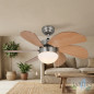 Ventilatore da soffitto Orbegozo | Luce LED | 3 velocità | 6 pale in legno | 50W | Design naturale Ventilatore da soffitto Orbegozo | Luce LED | 3 velocità | 6 pale in legno | 50W | Design naturale