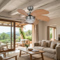 Ventilatore da soffitto Orbegozo | Luce LED | 3 velocità | 6 pale in legno | 50W | Design naturale Ventilatore da soffitto Orbegozo | Luce LED | 3 velocità | 6 pale in legno | 50W | Design naturale