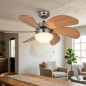 Ventilatore da soffitto Orbegozo | Luce LED | 3 velocità | 6 pale in legno | 50W | Design naturale Ventilatore da soffitto Orbegozo | Luce LED | 3 velocità | 6 pale in legno | 50W | Design naturale
