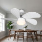 Ventilador de teto Orbegozo | Luz LED | 6 pás | 3 velocidades | Branco | Ventilação eficiente