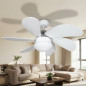 Ventilateur de plafond Orbegozo | Éclairage LED | 6 pales | 3 vitesses | Blanc | Ventilation efficace Ventilateur de plafond Orbegozo | Éclairage LED | 6 pales | 3 vitesses | Blanc | Ventilation efficace