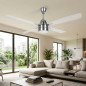 Deckenventilator Orbegozo mit Licht und Fernbedienung, 4 Flügel, Edelstahl. Deckenventilator Orbegozo mit Licht und Fernbedienung, 4 Flügel, Edelstahl.