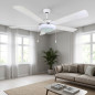 Orbegozo Deckenventilator | 5 Flügel | 132 cm | 60 W | 3 Geschwindigkeitsstufen | Weiß | Energieeffizient Orbegozo Deckenventilator | 5 Flügel | 132 cm | 60 W | 3 Geschwindigkeitsstufen | Weiß | Energieeffizient