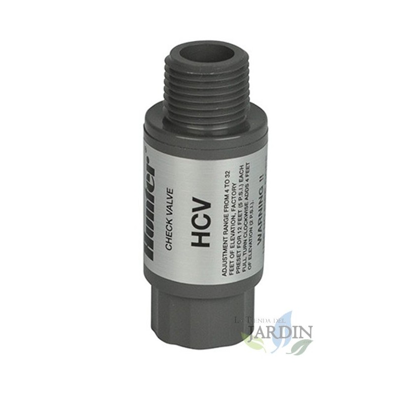 Válvula antidrenaje 1/2" h x 1/2" m Hunter, válvula para evitar drenaje en sistemas de riego Válvula antidrenaje 1/2" h x 1/2" m Hunter, válvula para evitar drenaje en sistemas de riego