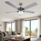 Orbegozo Deckenventilator | 5 Wendeflügel | 132 cm | LED-Beleuchtung | 3 Geschwindigkeitsstufen | Kühlt große Räume Orbegozo Deckenventilator | 5 Wendeflügel | 132 cm | LED-Beleuchtung | 3 Geschwindigkeitsstufen | Kühlt große Räume