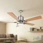 Ventilador de teto Orbegozo | 5 pás reversíveis | 120 cm | Luz LED | Aço inoxidável | Estilo moderno Ventilador de teto Orbegozo | 5 pás reversíveis | 120 cm | Luz LED | Aço inoxidável | Estilo moderno