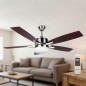Orbegozo 132cm Ceiling Fan with Remote Control | 5 Blades | LED Light | 3 Speeds | Ventilation for Large Spaces