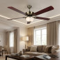 Orbegozo Deckenventilator 142 cm mit Fernbedienung | 5 wendbare Flügel | LED-Beleuchtung | 3 Geschwindigkeitsstufen | Ideal für