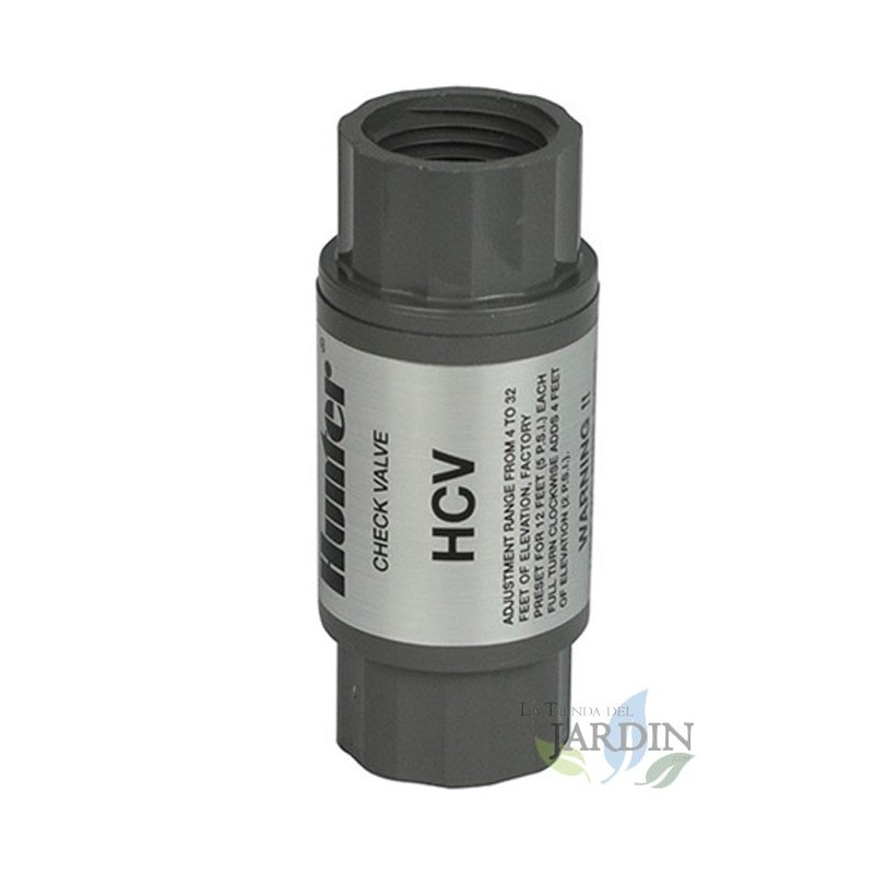 Válvula de retenção Hunter fêmea de 1/2" x fêmea de 1/2", dispositivo de prevenção de drenagem para sistemas de irrigação Válvula de retenção Hunter fêmea de 1/2" x fêmea de 1/2", dispositivo de prevenção de drenagem para sistemas de irrigação