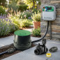 Kit de irrigação automática Rain Bird 24V de 1 zona para tubulação de 32 mm | Inclui programador, válvula solenoide e acessórios