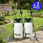 Spruzzatore manuale a zaino da 5 litri con lancia e impugnatura | Confezione da 2 spruzzatori per giardini da 50 a 250 m² Spruzzatore manuale a zaino da 5 litri con lancia e impugnatura | Confezione da 2 spruzzatori per giardini da 50 a 250 m²