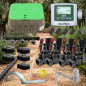 Kit de irrigação automática Rain Bird 9V de 4 zonas para tubos de 32 mm | Inclui programador a bateria, válvulas solenoides e ac