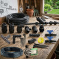Kit d'irrigation goutte à goutte pour jardins jusqu'à 100 m² | Comprend les tuyaux et les accessoires d'installation | Raccordem