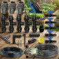 Kit d'irrigation goutte à goutte pour jardins jusqu'à 100 m² | Comprend les tuyaux et les accessoires d'installation | Raccordem