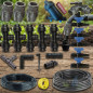 Lot d'arrosage goutte à goutte pour Jardin jusqu'à 100 m2. Comprend un tuyau et des accessoires d'installation pour le raccorde Lot d'arrosage goutte à goutte pour Jardin jusqu'à 100 m2. Comprend un tuyau et des accessoires d'installation pour le raccorde