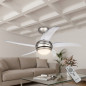 Orbegozo Deckenventilator mit Fernbedienung, 5 Flügel, Grau und Transparent | Moderner Stil