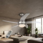 Ventilador de Techo con Mando a Distancia Orbegozo, 5 Aspas, Gris y Transparente | Estilo Moderno